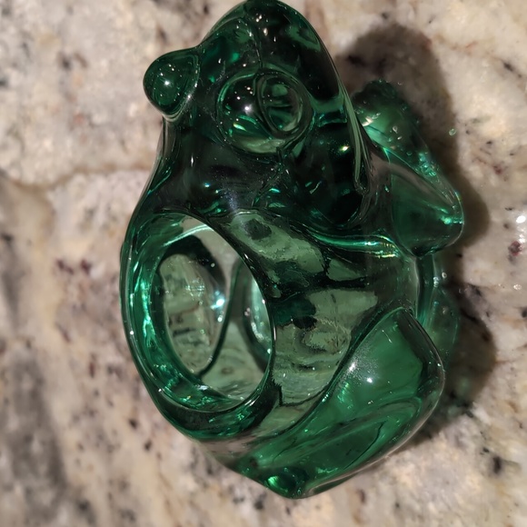 Glass Frog candle holders - Picture 2 of 3